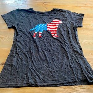 Lab American flag tee